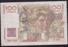 Fransa 100 Frank 1947 Temiz