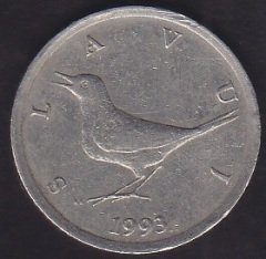HIRVATİSTAN 1 KUNA 1993