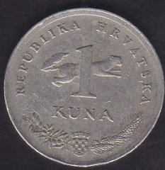 HIRVATİSTAN 1 KUNA 1993