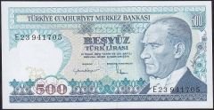 7.Emisyon 2.Tertip 500 Lira E23 941705 Çil