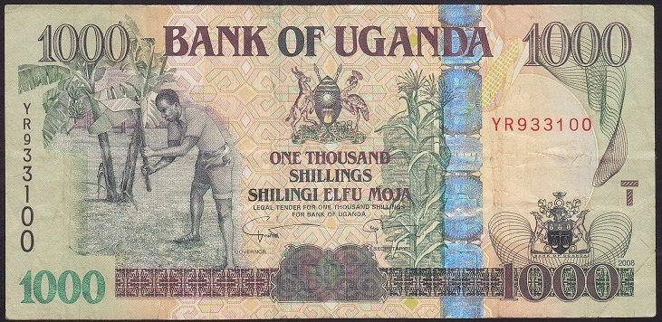 UGANDA 1000 ŞİLİNG 2005 ÇOK TEMİZ
