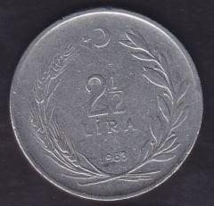 1963 Yılı 2.5 Lira Ters