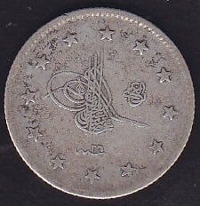 1293 / 26 Abdulhamid 2 Kuruş Gümüş RR Nadir 17000 baskı