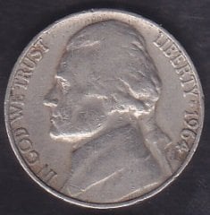 AMERİKA 5 CENT 1964