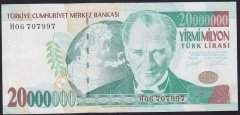 7.EMİSYON 20 000 000 LİRA H06 707997 ÇÇT