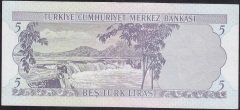 6.EMİSYON 1.TERTİP 5 LİRA C37 424770 ÇÇT +