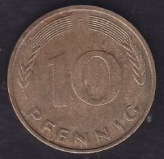 Almanya 10 Pfennig 1980 F