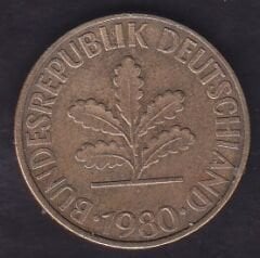 Almanya 10 Pfennig 1980 F