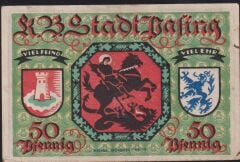 Almanya 50 Pfennig Notgeld 1918 Çil