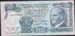 6.Emisyon 2.Tertip 500 Lira L75 049447 Çilaltı Çil
