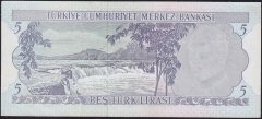 6.Emisyon 2.Tertip 5 Lira H65 045981 Çok Temiz+