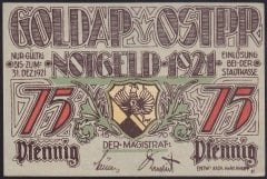 ALMANYA 75 PFENNİG NOTGELD 1921 ÇİL