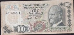 6.Emisyon 2.Tertip 100 Lira G37 838044 Temiz