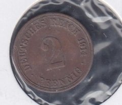 ALMANYA 2 PFENİNG 1914 ÇOK TEMİZ
