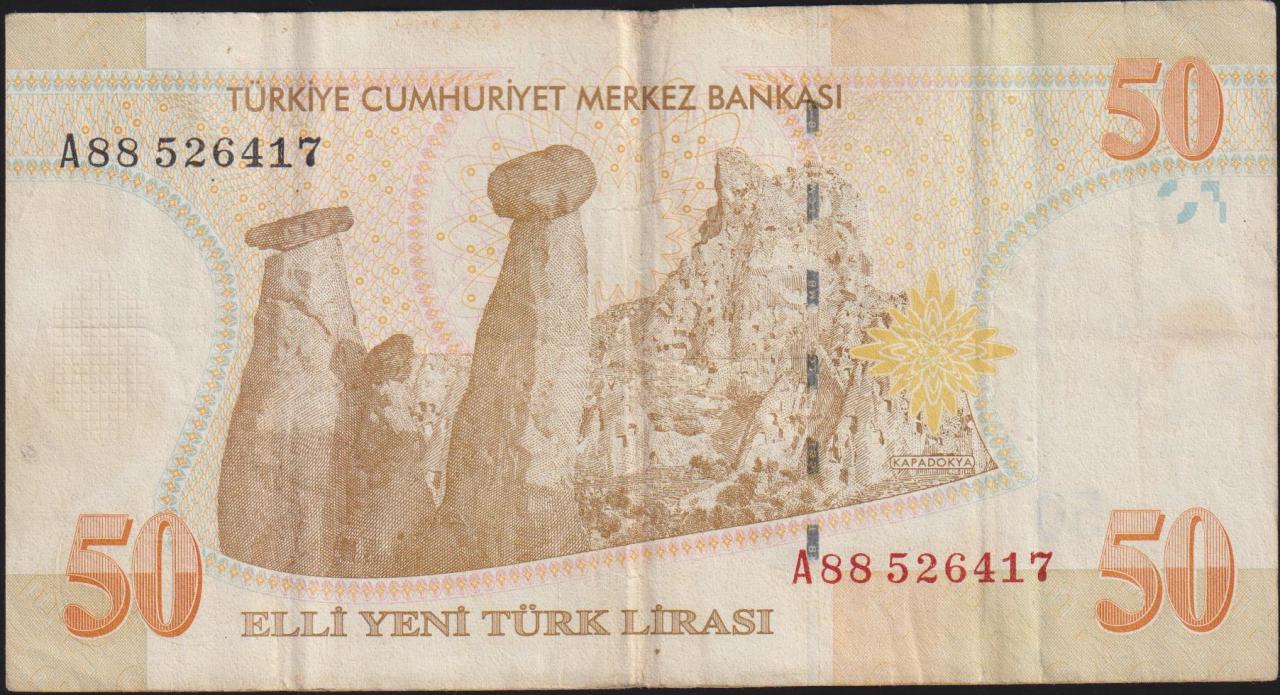 8.Emisyon 50 YTL A88 526417 Çok Temiz