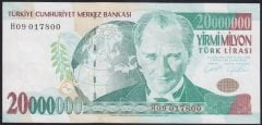 7.EMİSYON 20 000 000 LİRA H09 017800 ÇÇT