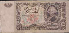 Avusturya 20 Şiling 1950 Temiz