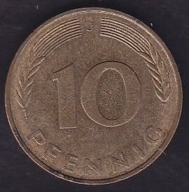 Almanya 10 Pfennig 1982 J