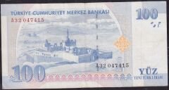 8.Emisyon 100 YTL A32 047415 Temiz