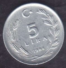 1984 Yılı 5 Lira