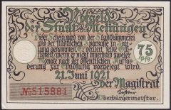 ALMANYA 75 PFENNİG NOTGELD 1921 ÇİL
