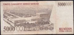 7.Emisyon 5 000 000 Lira H31 863163 Temiz