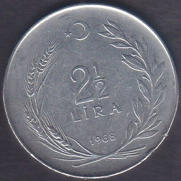 1968 YILI 2.5 LİRA