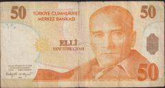 8.Emisyon 50 YTL A84 343187 Temiz