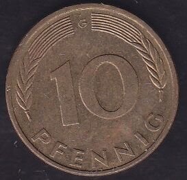 Almanya 10 Pfennig 1983 G