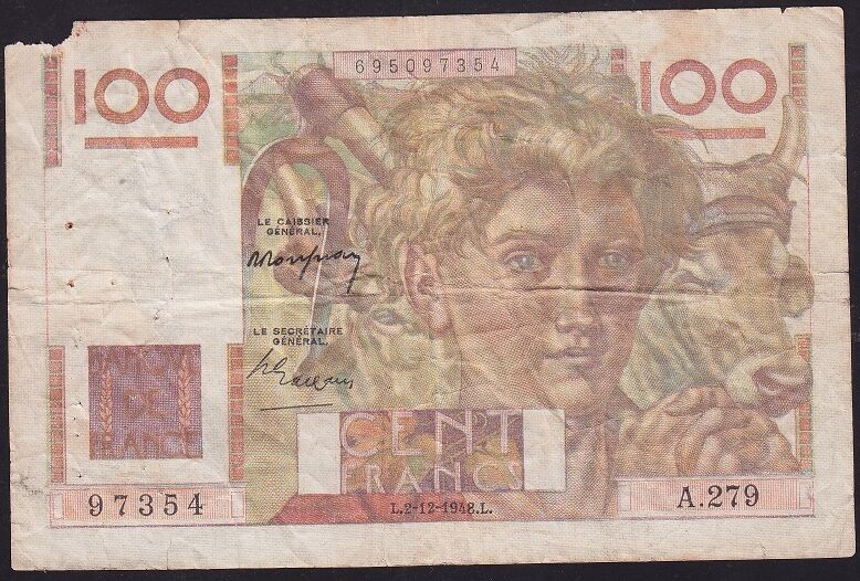 Fransa 100 Frank 1948 Haliyle