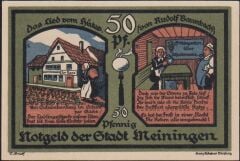 Almanya 50 Pfennig Notgeld 1921 Çil Filigranlı