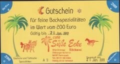 Almanya Tatlı Köşe Fırını 200 Euro 2011 Fantazi Para