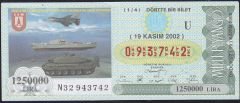 2002 19 Kasım Çeyrek Bilet - U Serisi