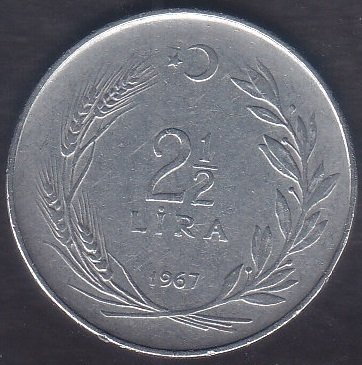 1967 YILI 2.5 LİRA