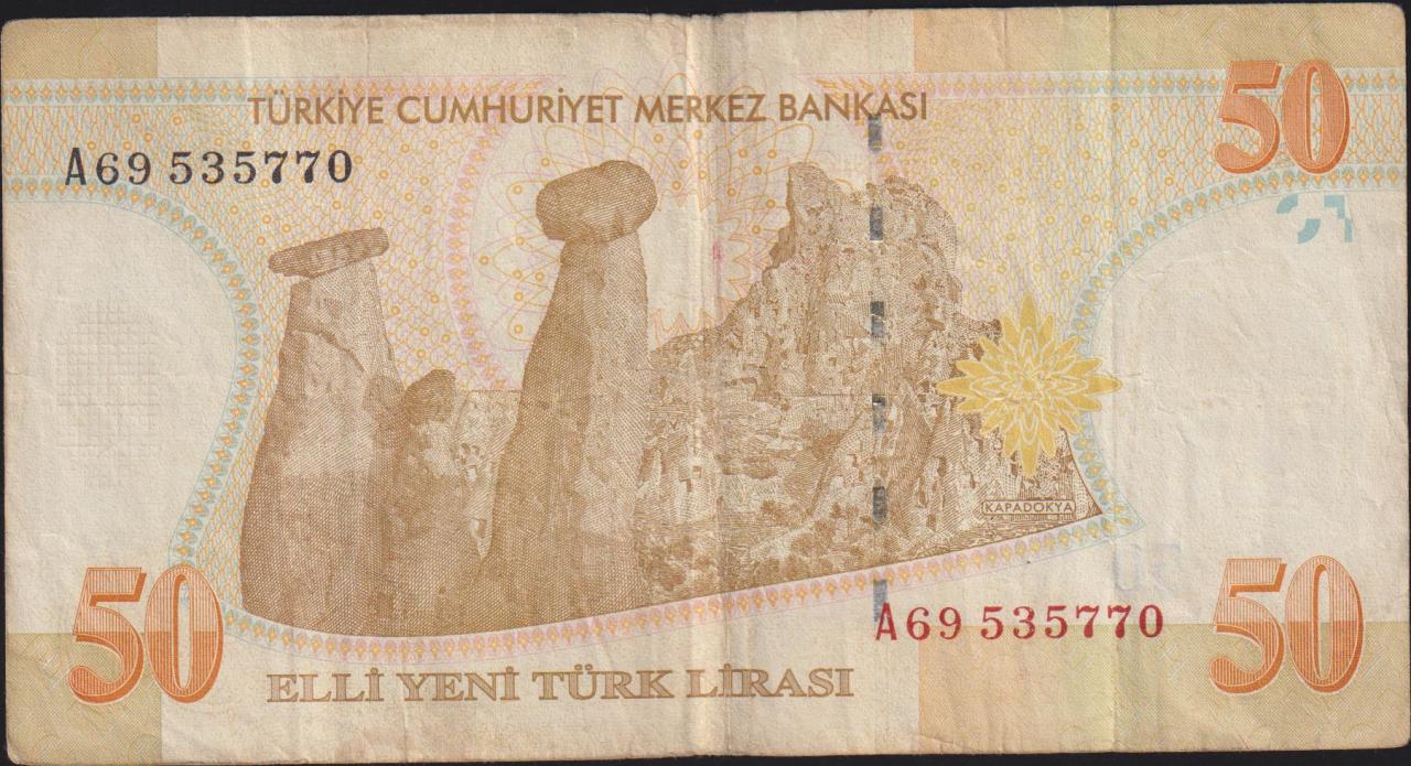 8.Emisyon 50 YTL A69 535770 Çok Temiz