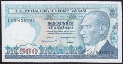 7.Emisyon 2.Tertip 500 Lira E02 830791 Çilaltı Çil