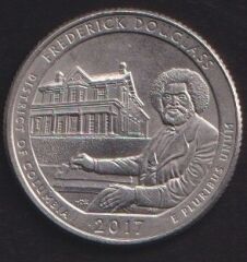 Amerika Çeyrek Dolar 2017 P- Frederick Douglass Ulusal Tarihi Bölgesi