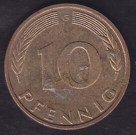 Almanya 10 Pfennig 1988 G