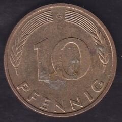 Almanya 10 Pfennig 1988 G