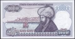 7.Emisyon 2.Tertip 1000 Lira J69 011406 Çil