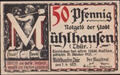 Almanya 50 Pfennig Notgeld 1921 Çil