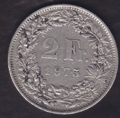İSVİÇRE 2 FRANK 1975