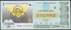 2002 30 Nisan Çeyrek Bilet - R Serisi