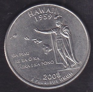 AMERİKA ÇEYREK DOLAR 2008 - HAWAII EYALETİ