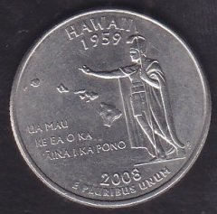 AMERİKA ÇEYREK DOLAR 2008 - HAWAII EYALETİ