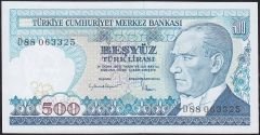 7.Emisyon 2.Tertip 500 Lira D88 063325 Çil