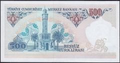 7.Emisyon 2.Tertip 500 Lira D88 063325 Çil