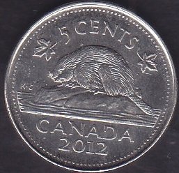 KANADA 5 CENTS 2012