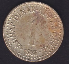 YUGOSLAVYA 1 DİNAR 1983
