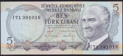 6.Emisyon 2.Tertip 5 Lira I71 391016 Çilaltı